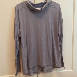purple lululemon cowl neck long sleeve